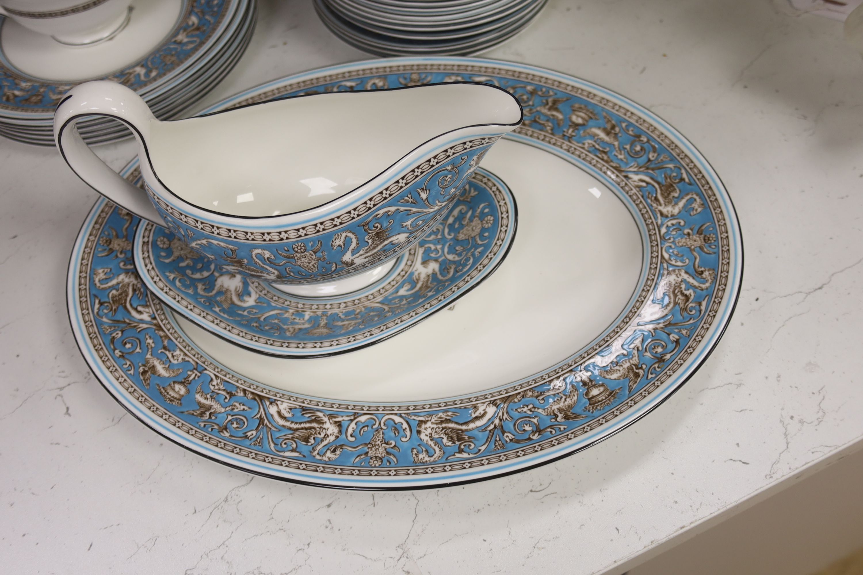 A Wedgwood Florentine W2714 dinner service and tea set